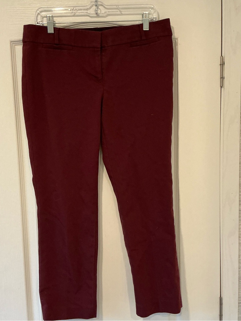 LOFT Women's Dark Burgundy Slim Pants 8 Euc